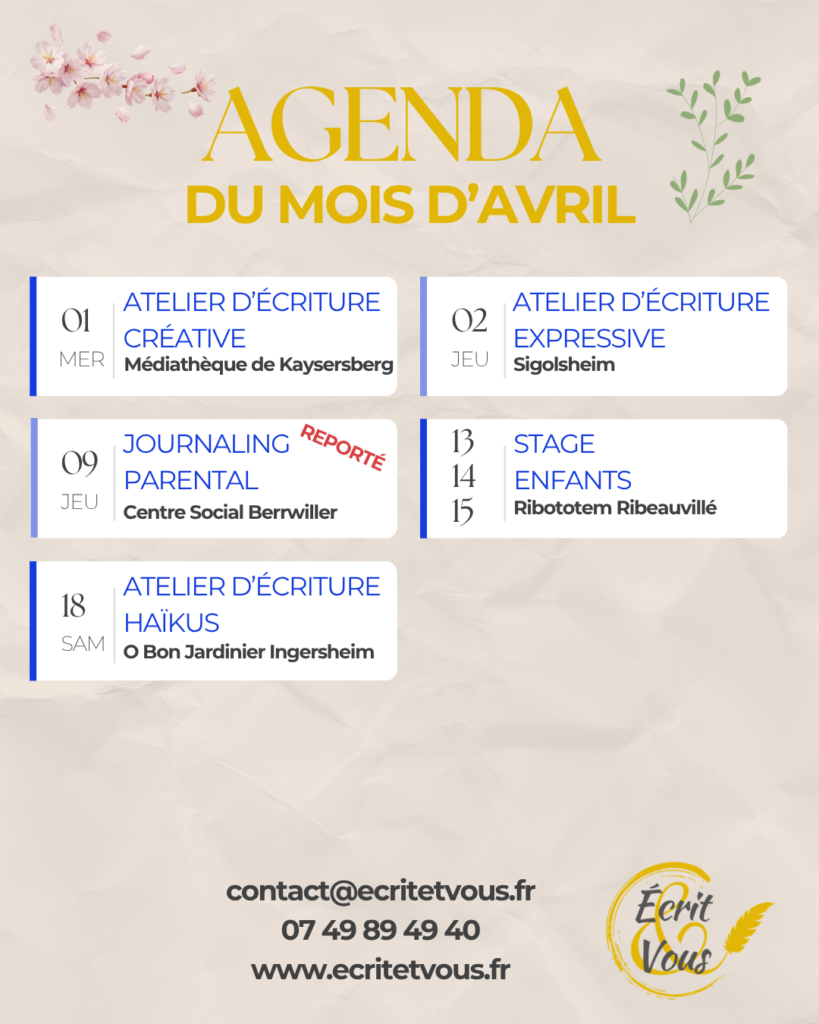 2026 04 Agenda mensuel