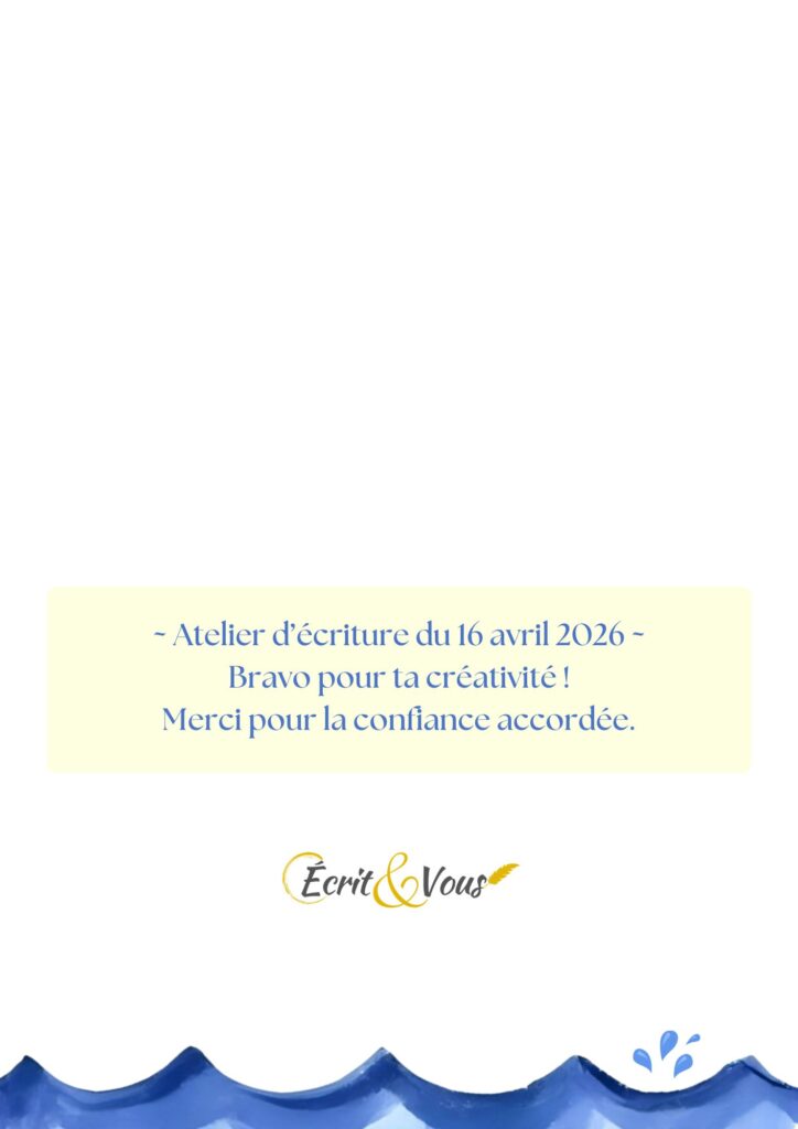 4ème de couverture du livret : bravo et merci !