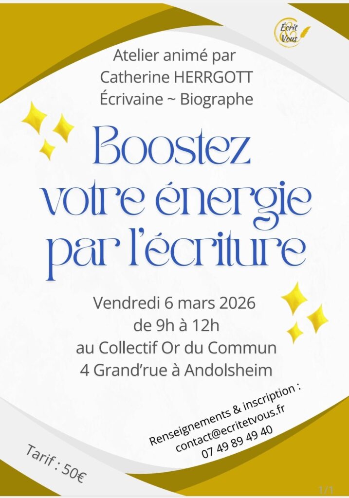 Atelier découverte de l&rsquo;écriture expressive